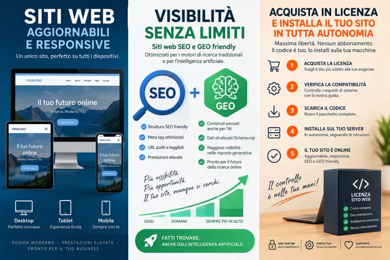SWL-01 - Blog e Portfolio - Sito web aggiornabile in licenza